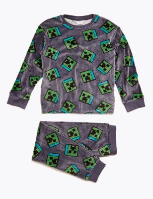 Minecraft pajamas best sale size 16