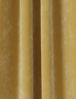 Velour Pencil Pleat Curtains Image 2 of 3