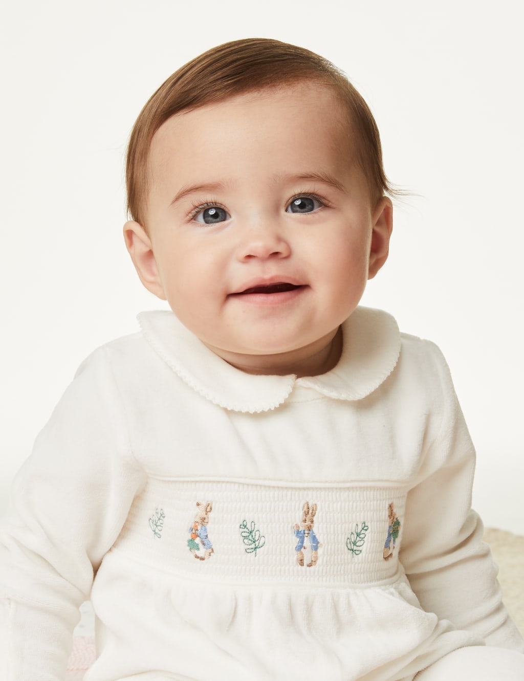 Velour Peter Rabbit™ Sleepsuit (7lbs-1 Yrs) | M&S Collection | M&S