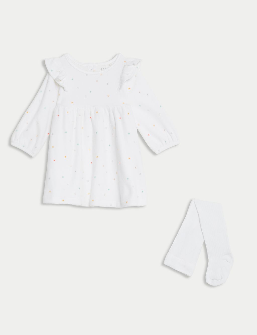Velour Stars Dress with Tights (7lbs-1 Yrs) 1 of 6