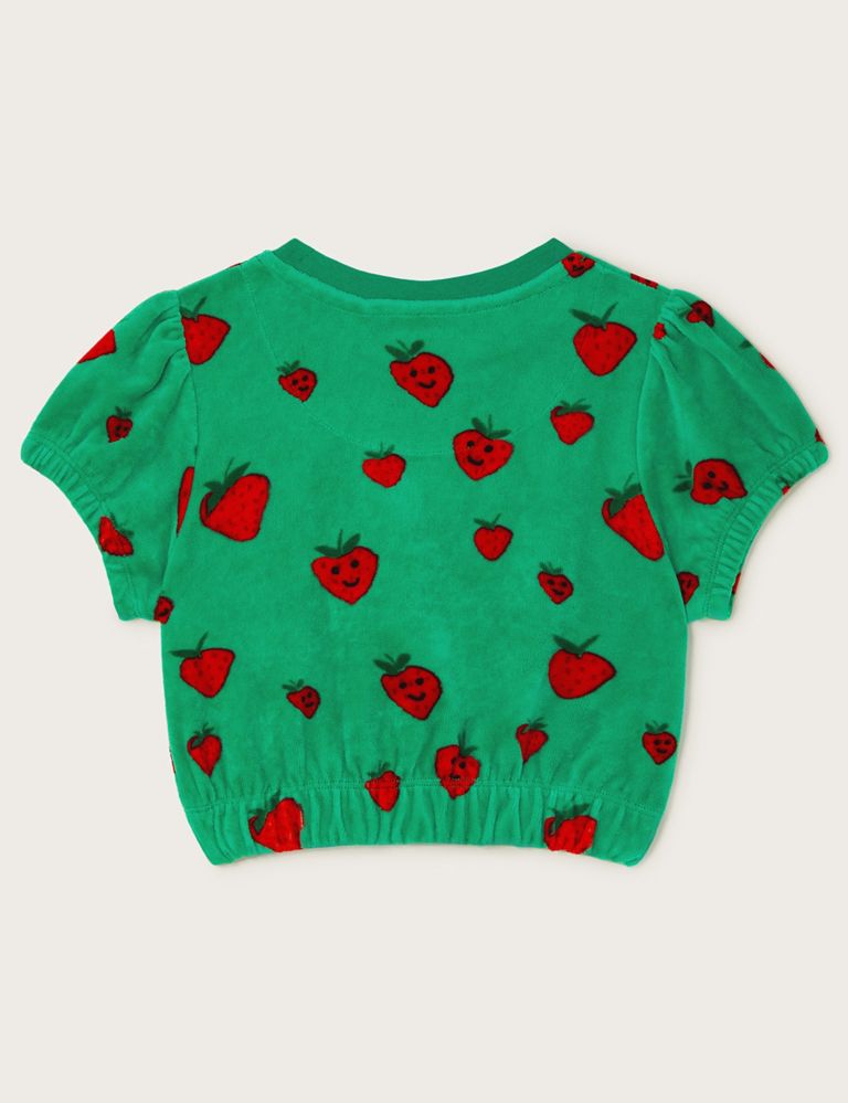 Velour Strawberry Top (3-13 Yrs) 3 of 4