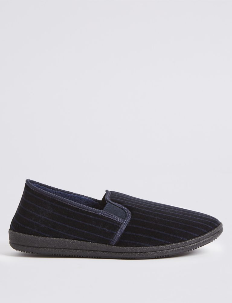 Velour Striped Slippers with Thinsulate™ 2 of 6
