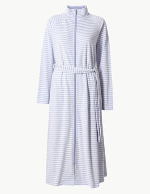 Marks and spencer zip up dressing gown sale