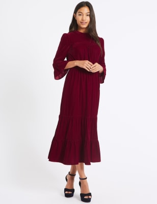 M&s best sale velvet dress