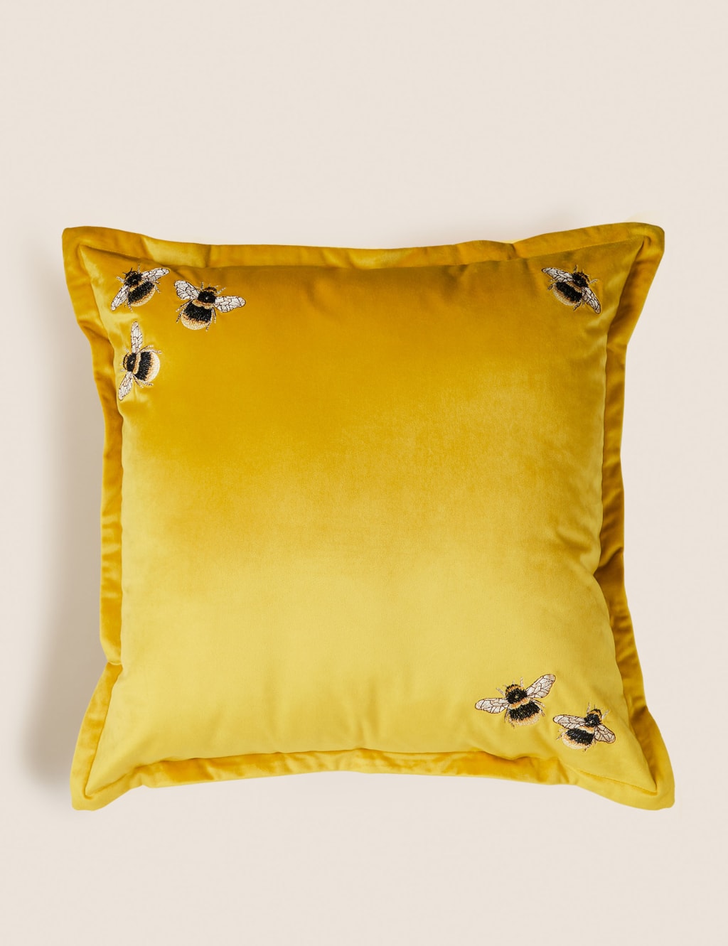 Velvet Bee Embroidered Cushion 3 of 5