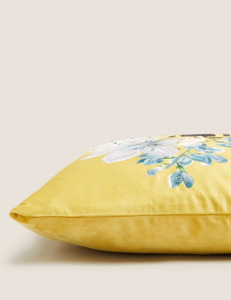 Velvet Bee Embroidered Cushion 2 of 7