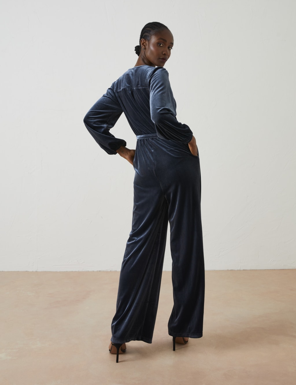 Marks and spencer velvet jumpsuit 2025