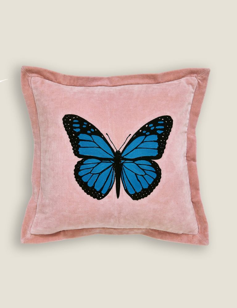 Velvet Butterfly Cushion 1 of 4