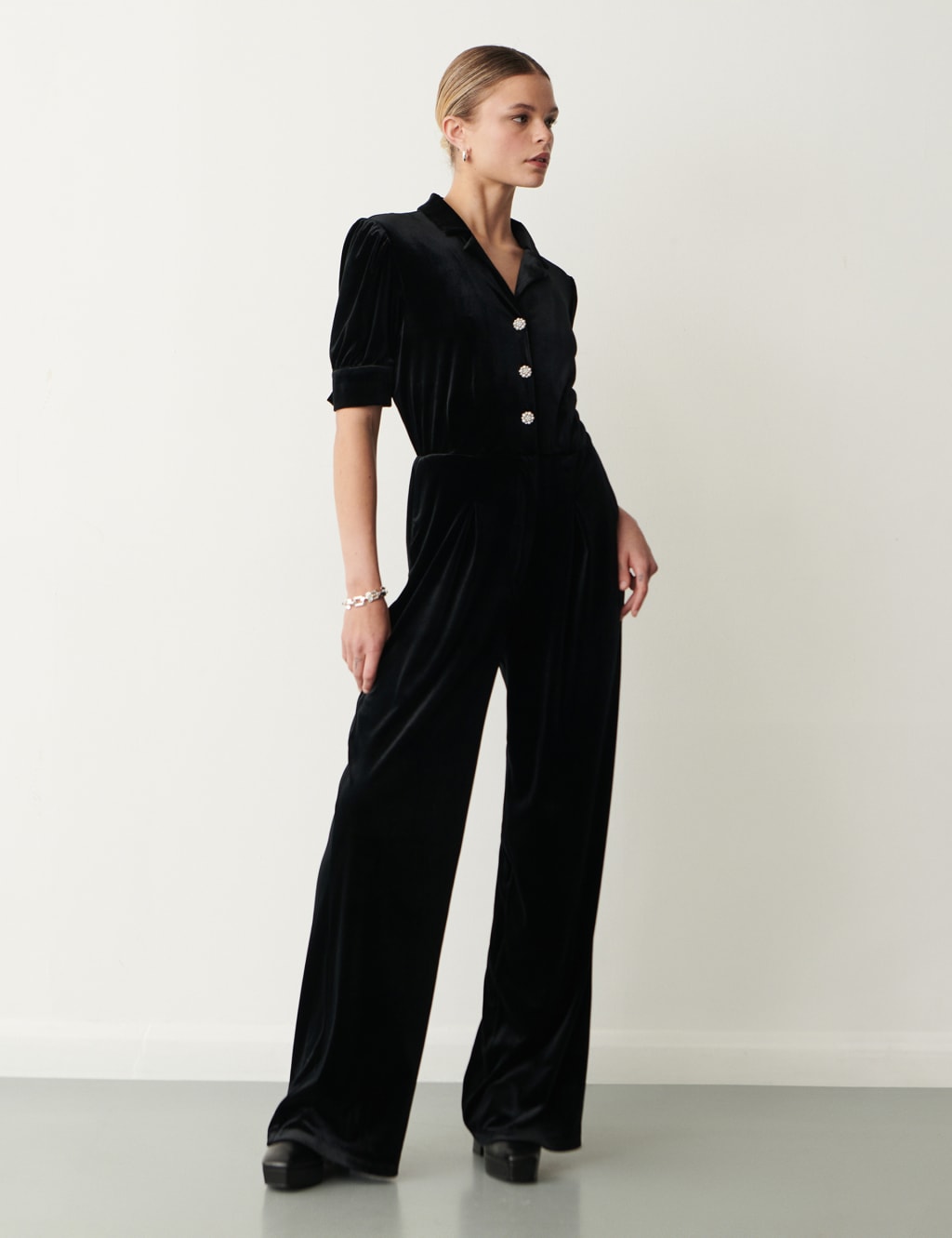 Marks and spencer velvet jumpsuit best sale