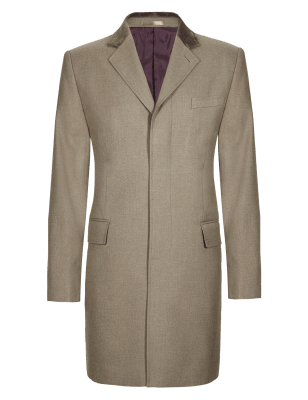 Mens coat sale velvet collar