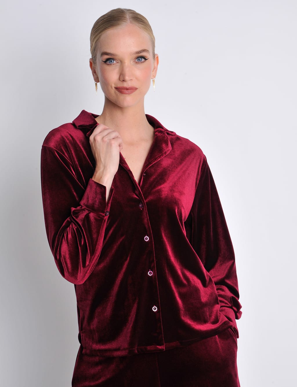 Oversized velour deals shirt