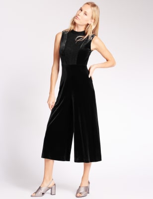 marks and spencer velvet jumpsuit