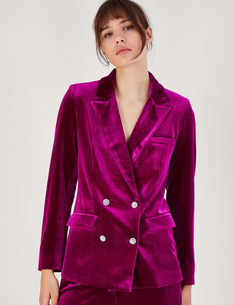 M s store velvet blazer