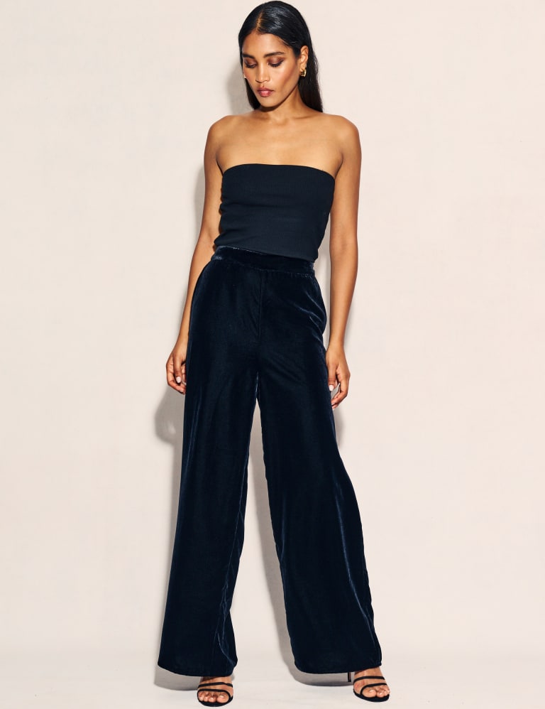 Marks and spencer velvet trousers clearance
