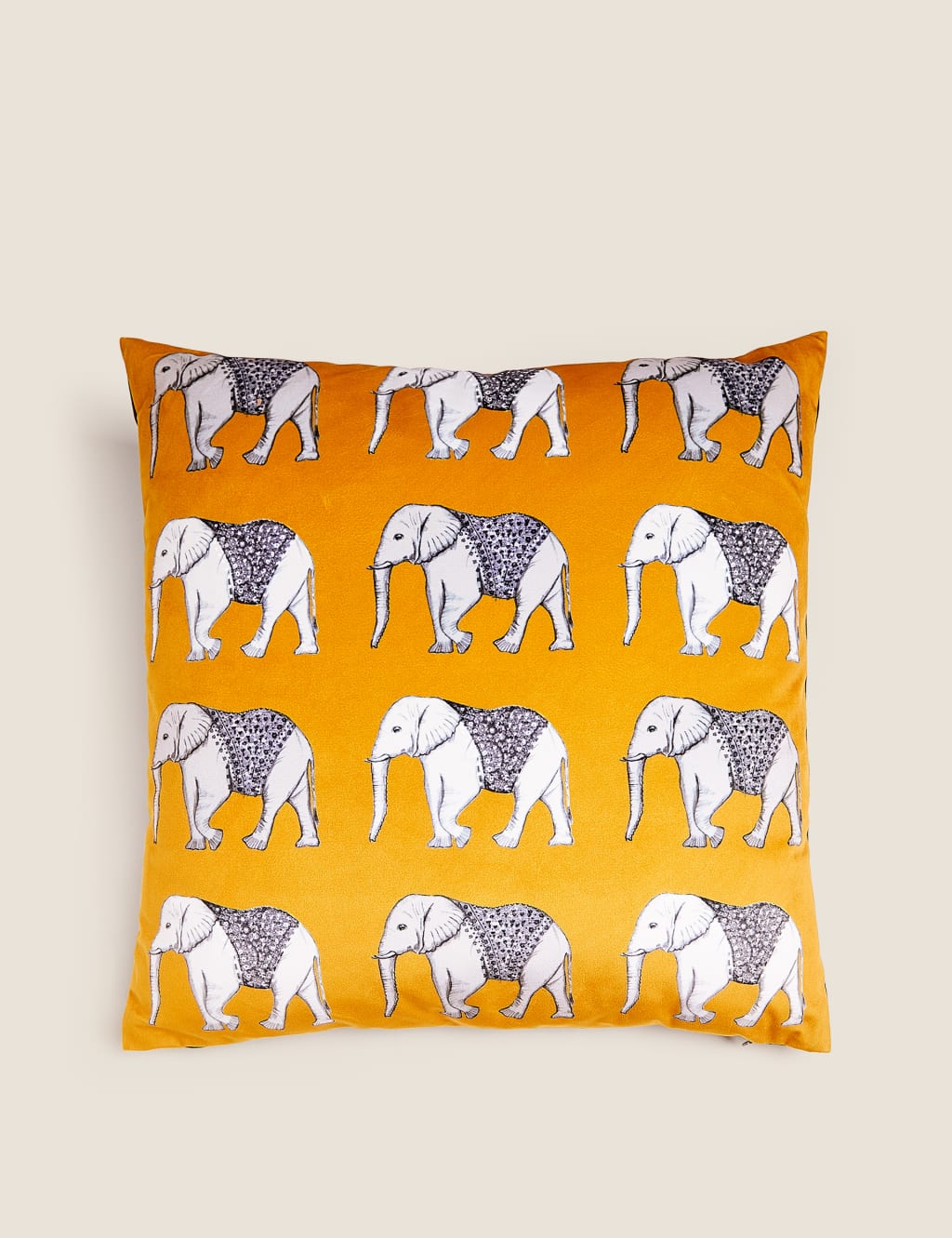 Velvet Elephant Cushion M&S