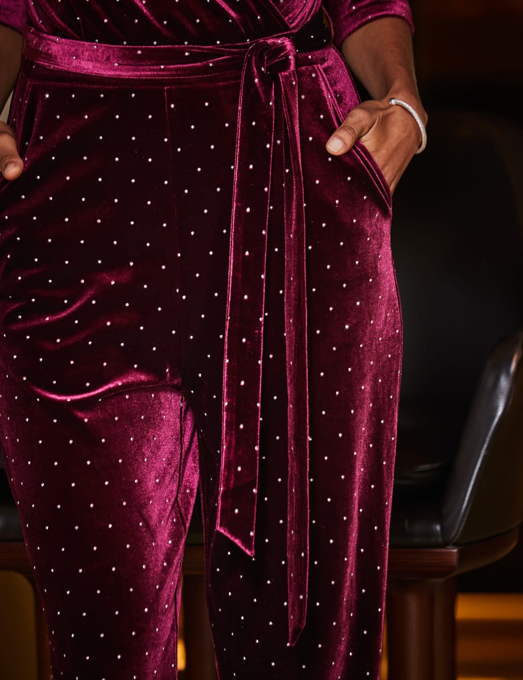 Marks and spencer velvet jumpsuit discount