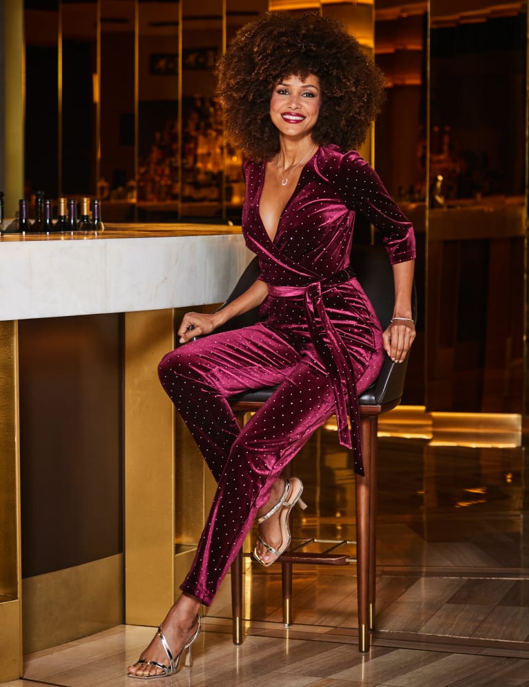 Marks and spencer red jumpsuit deals