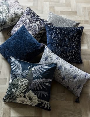 Velvet best sale peacock cushions