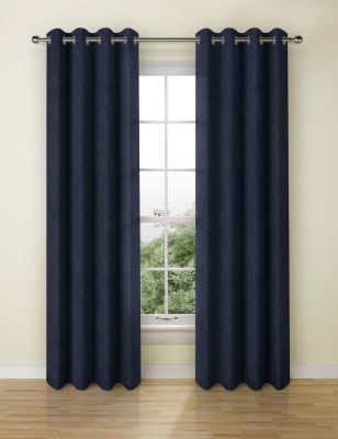 Velvet Eyelet Curtains M S