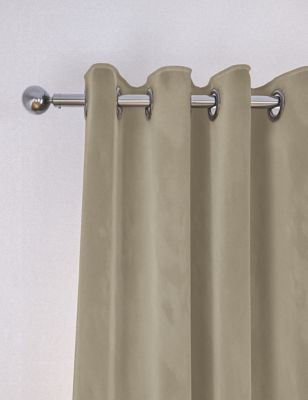 Exclusive Fabrics Heavy Natural Linen Curtain Multiway Hanging