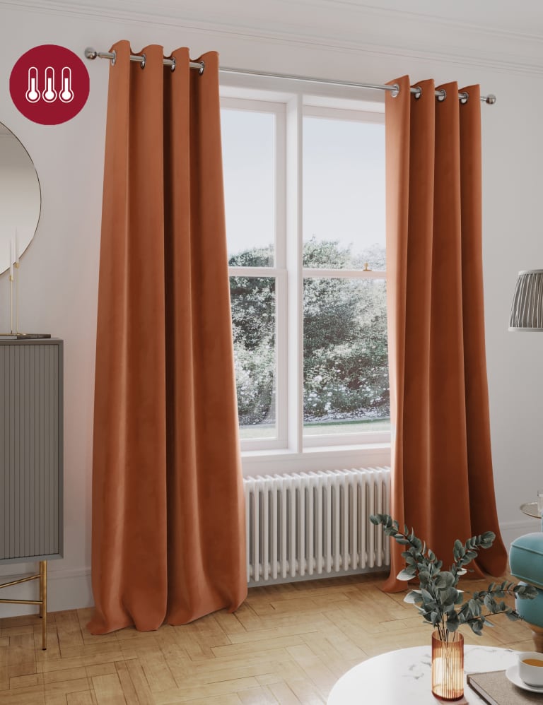 Orange 2025 velvet curtains
