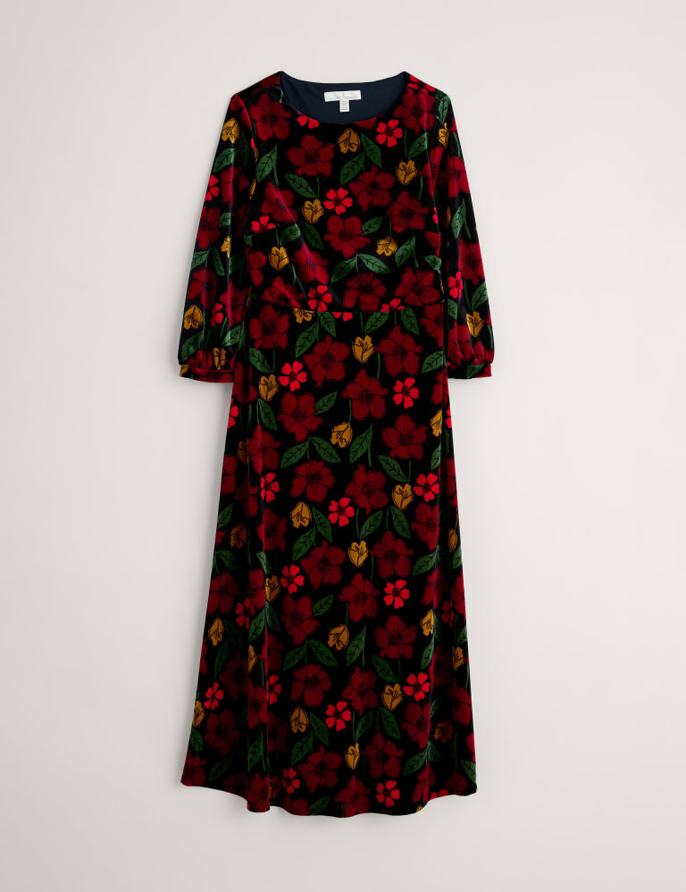 Leith floral print midi dress clearance