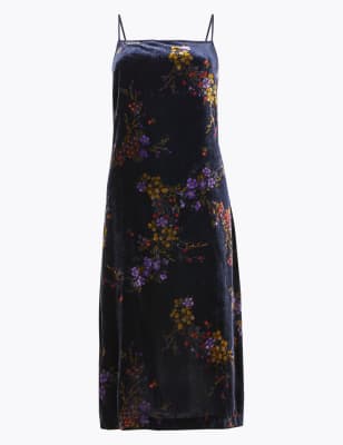 m&s velvet dress