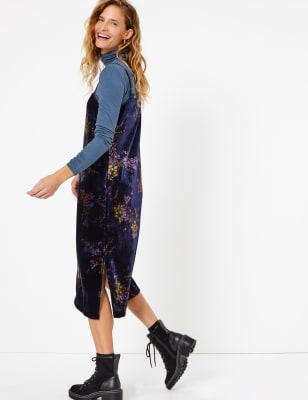 m&s black slip dress