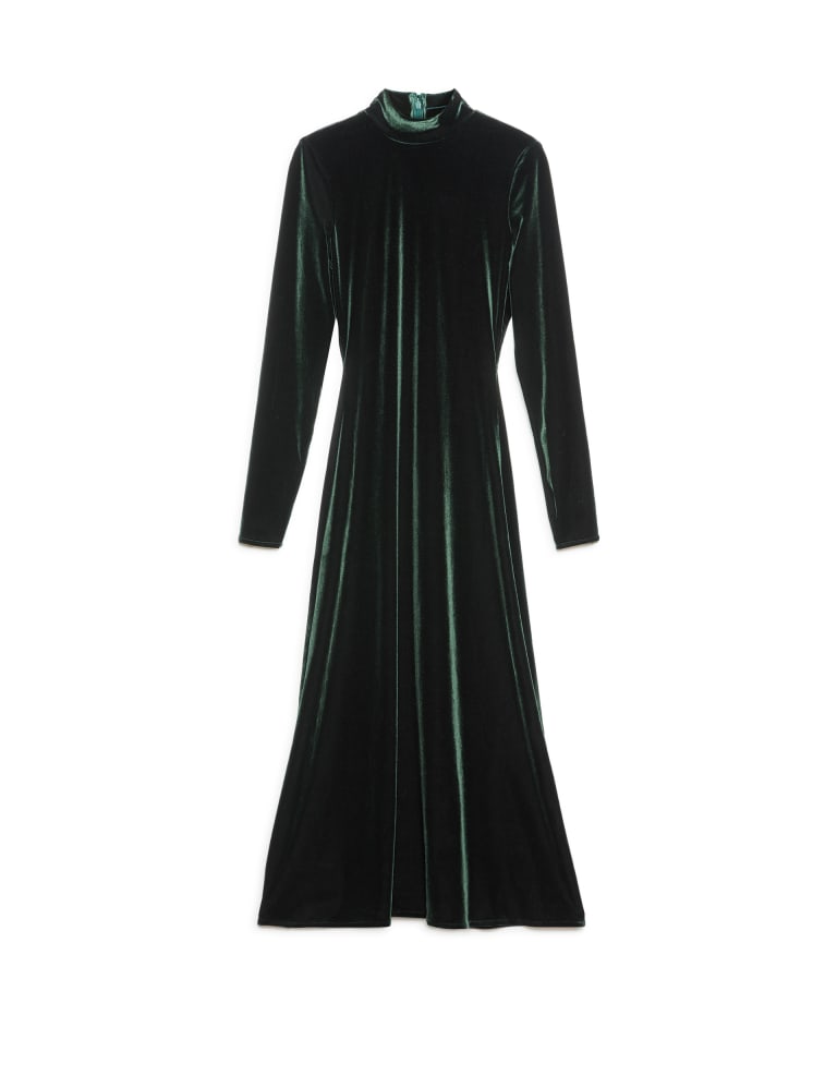 M&s green velvet dress shop