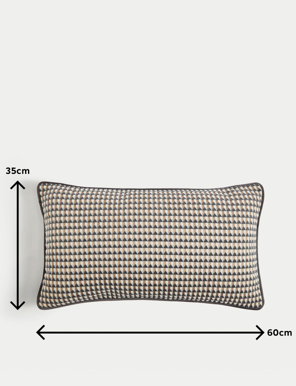 Velvet Geometric Bolster Cushion 4 of 4