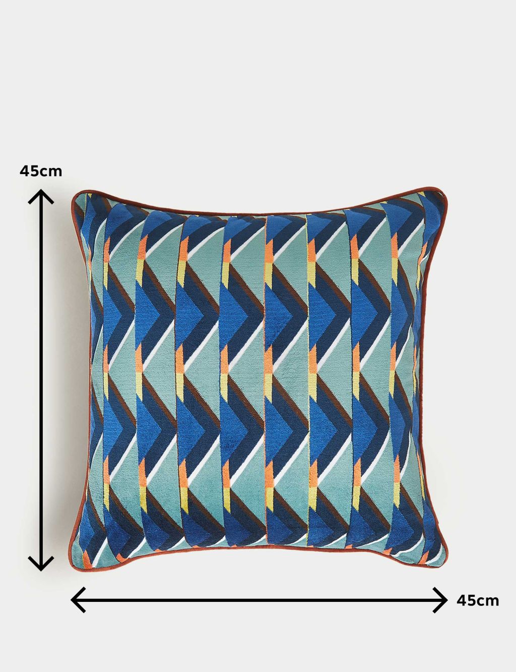 Velvet Geometric Cushion 5 of 7