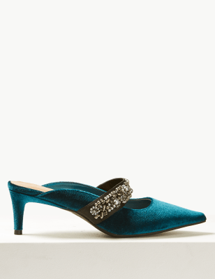 marks and spencer jewelled kitten heels