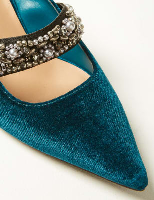marks and spencer jewelled kitten heels