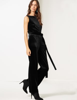 marks and spencer velvet jumpsuit