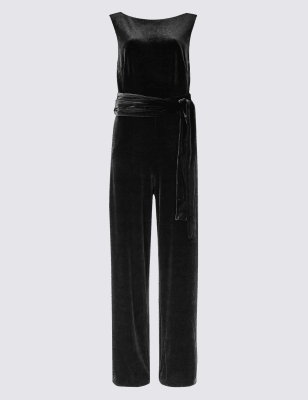 marks and spencer velvet jumpsuit