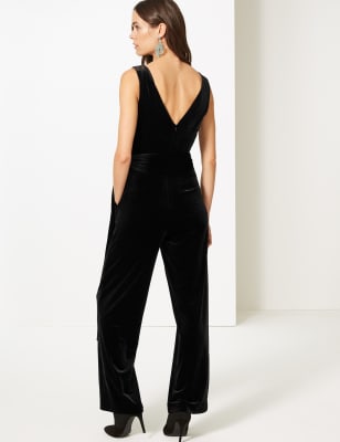 marks and spencer velvet jumpsuit