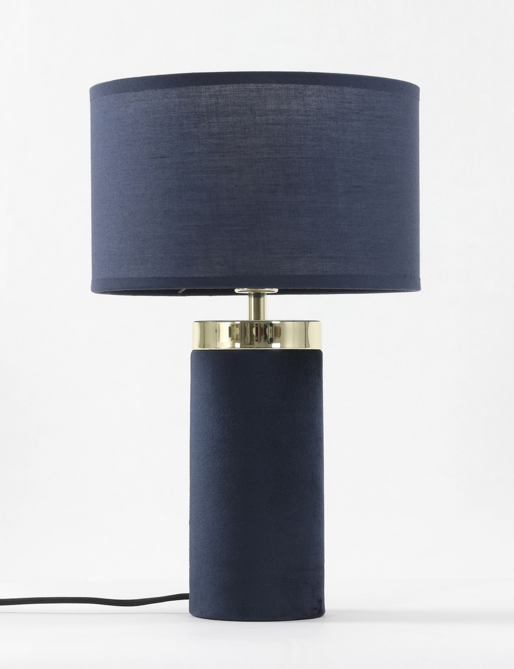 Blue velvet table lamp clearance