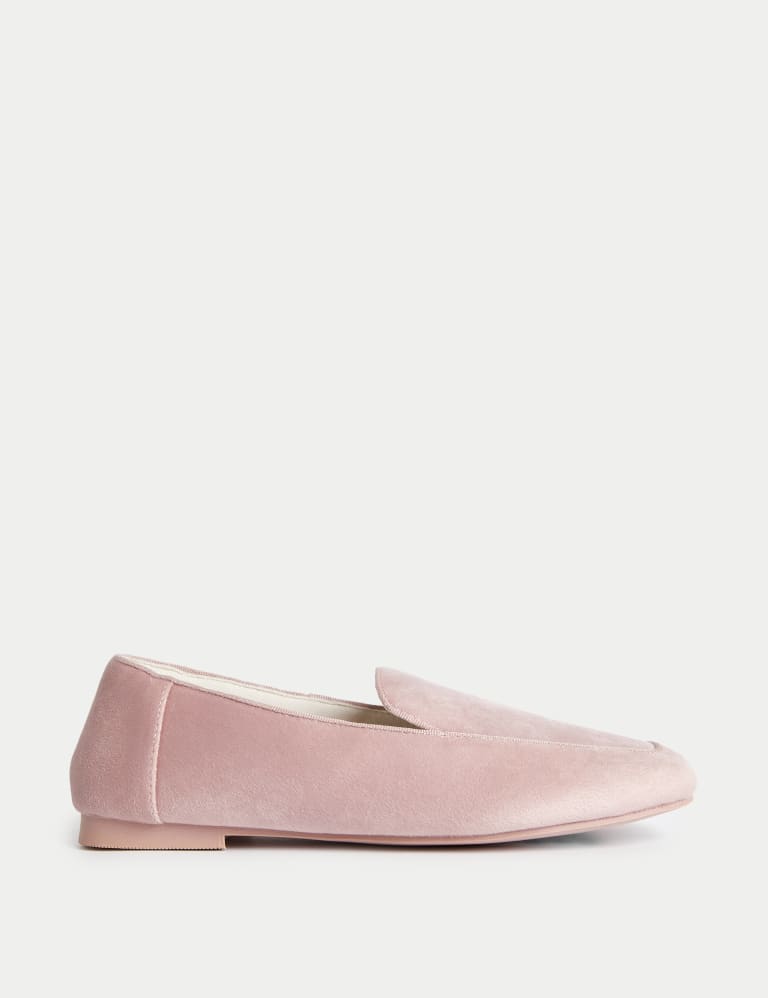 Velvet Moccasin Slippers M S Collection M S