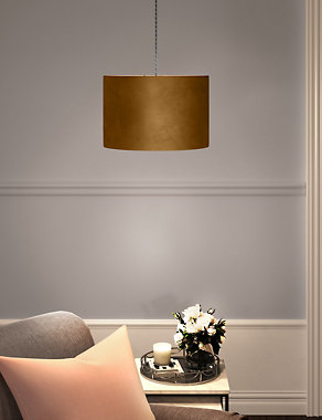 Velvet Oversized Ceiling Lamp Shade Image 2 of 6