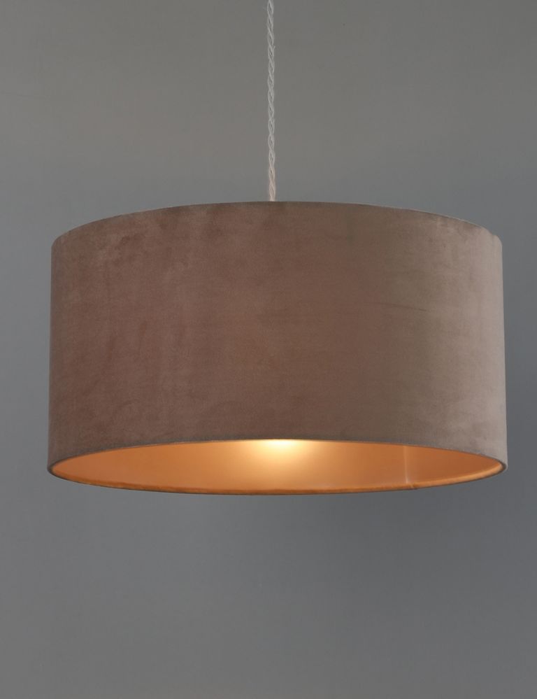 Velvet Oversized Ceiling Lamp Shade 3 of 5
