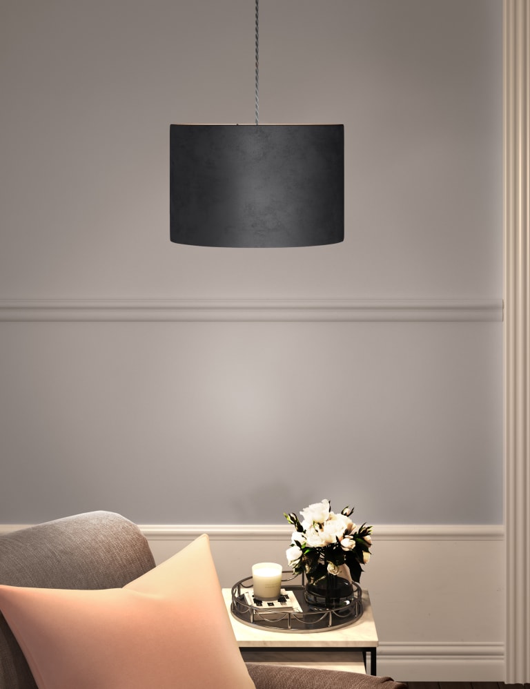 Velvet Oversized Ceiling Lamp Shade 2 of 5