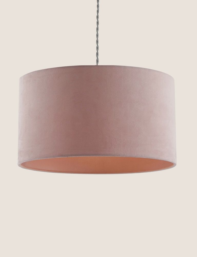 Velvet Oversized Ceiling Lamp Shade 2 of 5