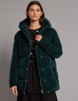 velvet padded jacket