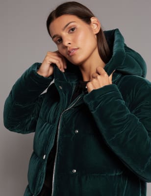 velvet padded jacket