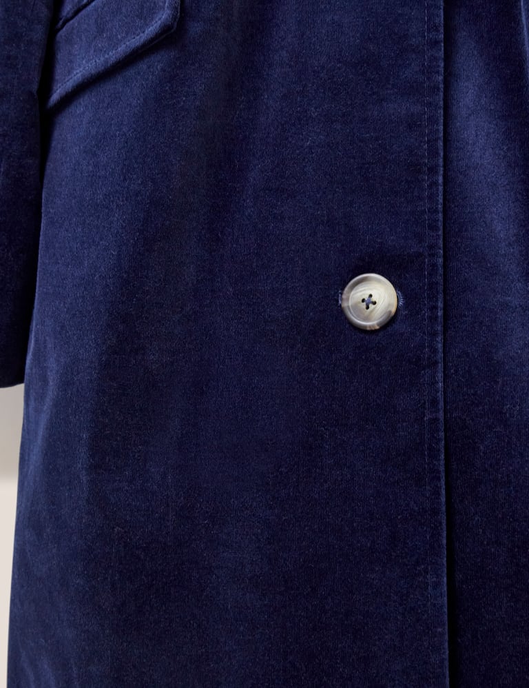 Velvet pea coat top