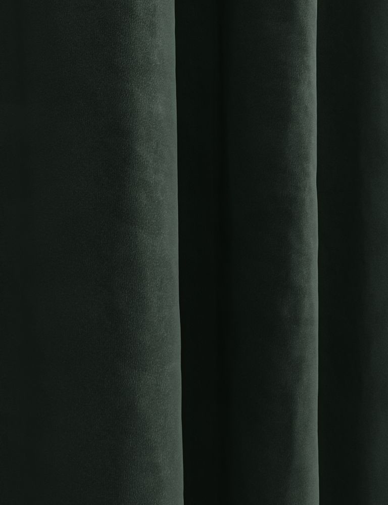 Velvet Pencil Pleat Thermal Curtains 2 of 6