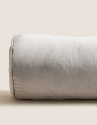 Velvet Piped Bolster Cushion Image 2 of 6