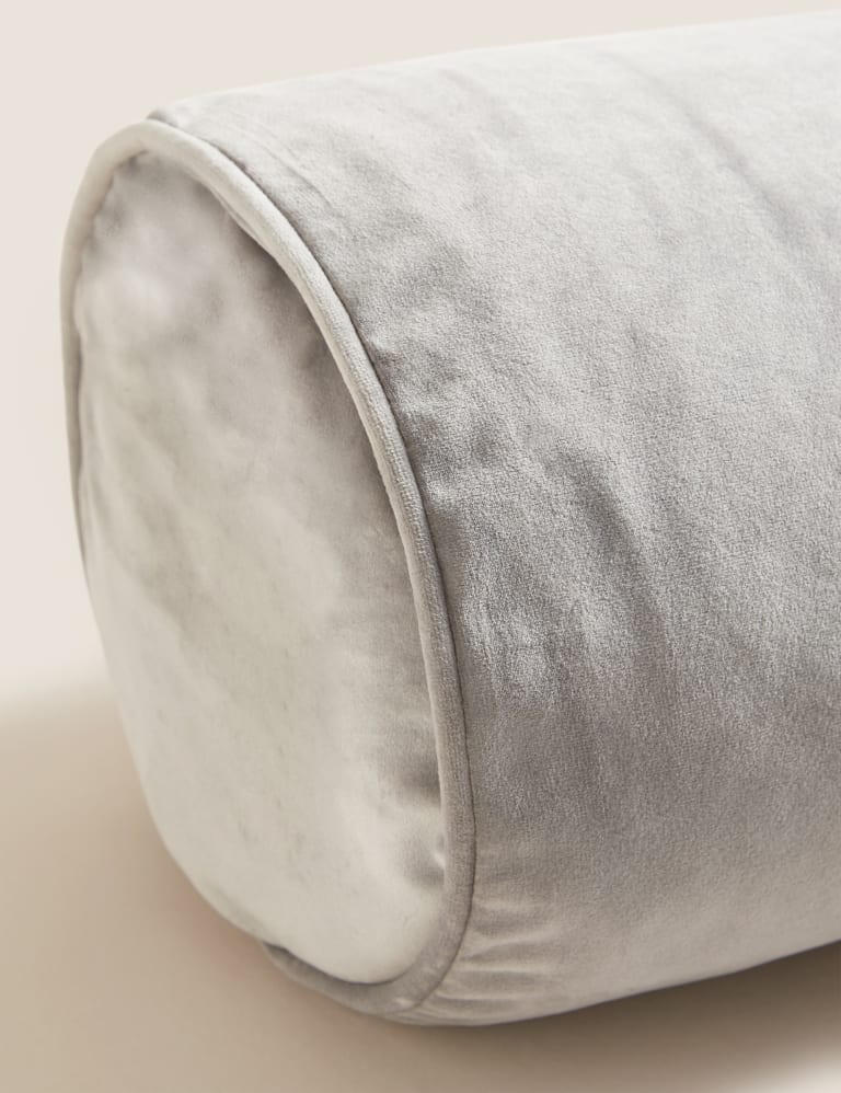 Velvet Piped Bolster Cushion 4 of 6