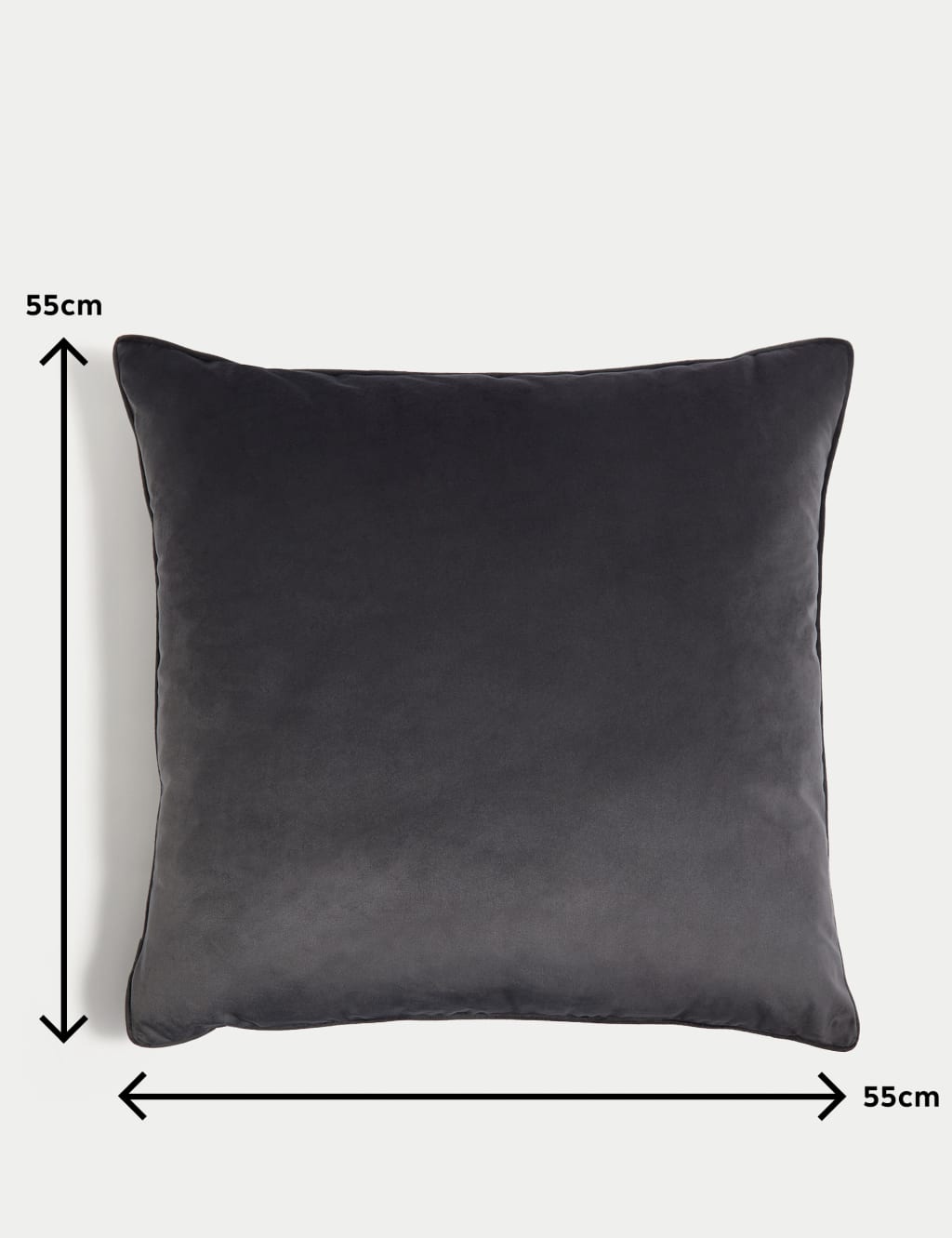 Velvet Piped Large Cushion M&S Collection M&S