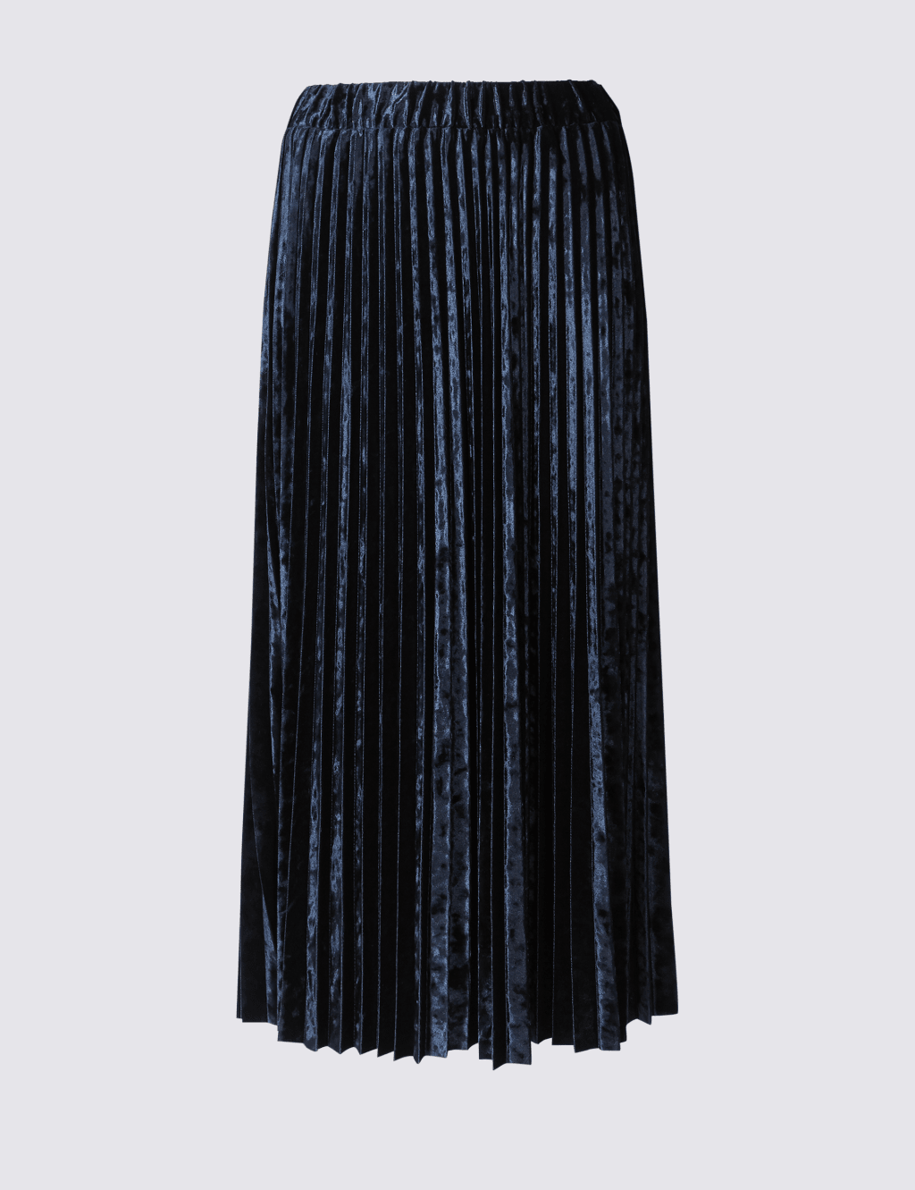 Velvet Pleated A-Line Midi Skirt 1 of 5